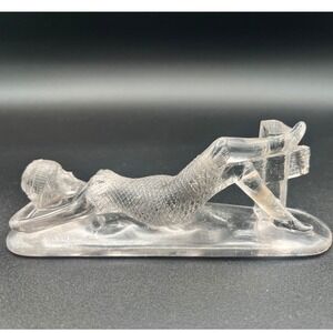 Art Glass Reclining Woman Art Deco Style glass Paperweight figurine